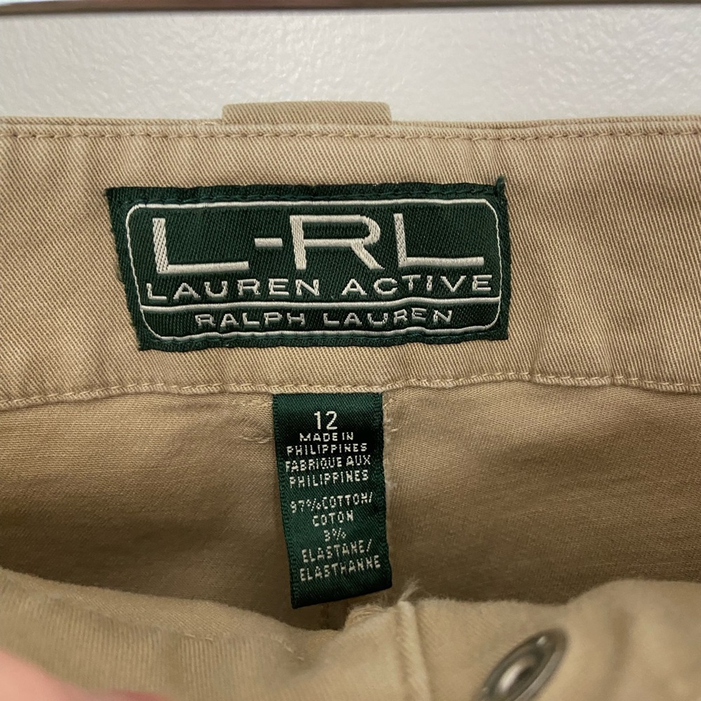 Women's Lauren Active Ralph Lauren L-RL Tan Capri’s size 12 - Picture 4 of 6